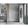 Mexen Mist-H L sprchové dvere otočné pravé 135 cm, transparentné, kefovaný nikel - 8A5L-135-001-97-00-P