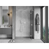 Mexen Mist-H L sprchové dvere otočné pravé 140 cm, transparentné, brúsený nikel - 8A5L-140-001-97-00-P