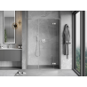 Mexen Mist-H L sprchové dvere otočné pravé 140 cm, transparentné, brúsený nikel - 8A5L-140-001-97-00-P