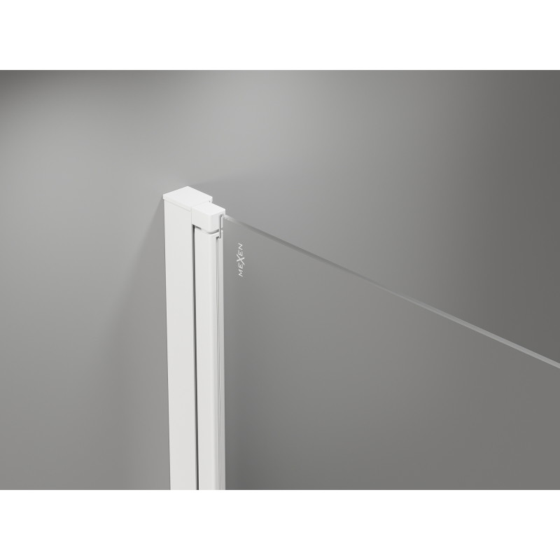 Mexen Mist-F skladacie sprchové dvere ľavé 75 cm, transparentné, biele - 8A6-075-000-20-00-L