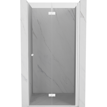 Mexen Mist-F skladacie sprchové dvere pravé 80 cm, priehľadné, biele - 8A6-080-000-20-00-P
