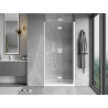 Mexen Mist-F skladacie sprchové dvere pravé 95 cm, priehľadné, biele - 8A6-095-000-20-00-P