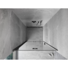 Mexen Mist-F skladacie sprchové dvere ľavé 60 cm, transparentné, kartáčovaná gun gray - 8A6-060-000-66-00-L