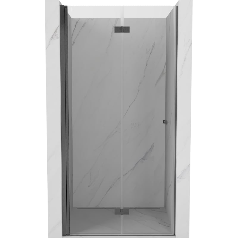 Mexen Mist-F skladacie sprchové dvere ľavé 90 cm, transparentné, brúsená zbraň sivá - 8A6-090-000-66-00-L