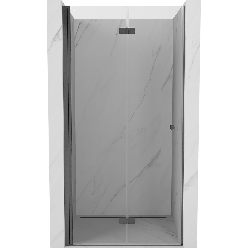 Mexen Mist-F skladacie sprchové dvere ľavé 95 cm, priehľadné, brúsené gun gray - 8A6-095-000-66-00-L