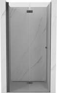 Mexen Mist-F skladacie sprchové dvere ľavé 95 cm, priehľadné, brúsené gun gray - 8A6-095-000-66-00-L
