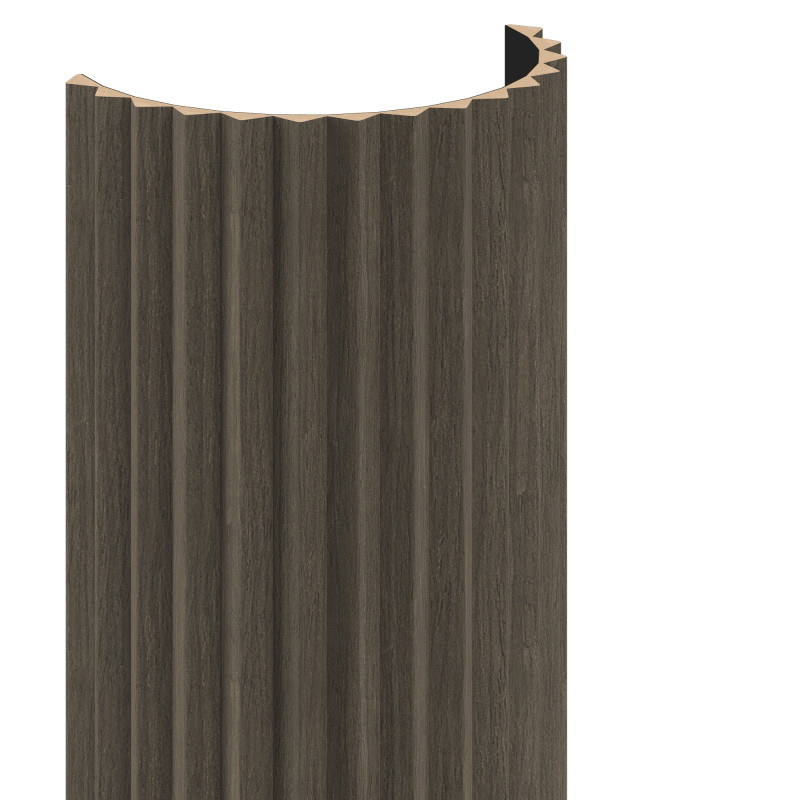 Mexen Ovalo 01 ryhované elastické stenné lamely 280 x 36 cm, technická dyha, Mocca Dub - S130-280-01-045
