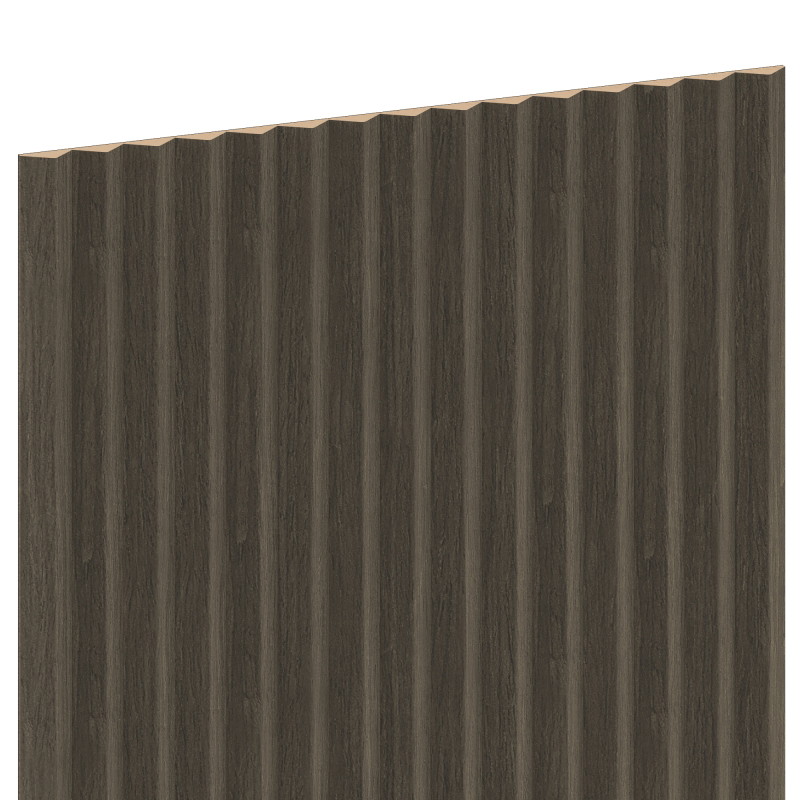 Mexen Ovalo 01 ryhované elastické stenné lamely 280 x 36 cm, technická dyha, Mocca Dub - S130-280-01-045