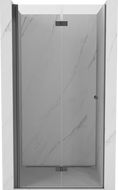 Mexen Mist-F skladacie sprchové dvere ľavé 75 cm, priehľadné, zbraňový kov - 8A6-075-000-95-00-L