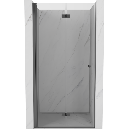 Mexen Mist-F skladacie sprchové dvere ľavé 85 cm, transparentné, gun metal - 8A6-085-000-95-00-L