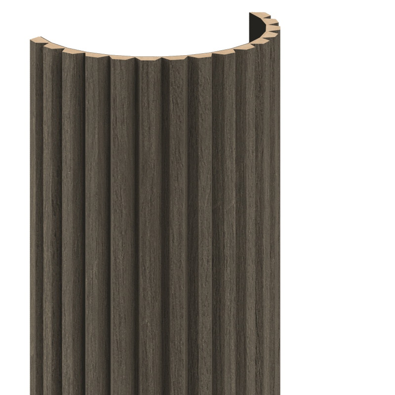 Mexen Ovalo 02 stenové lamely s ryhovaním pružné 280 x 36 cm, technická dyha, Dub Mocca - S130-280-02-045