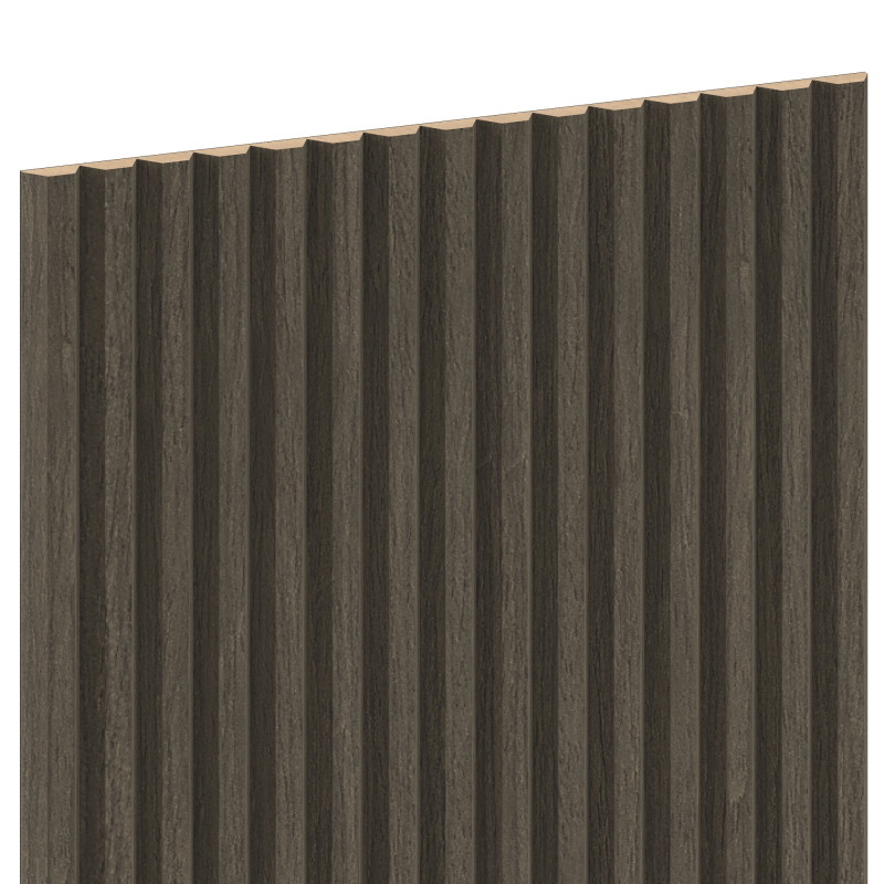 Mexen Ovalo 02 stenové lamely s ryhovaním pružné 280 x 36 cm, technická dyha, Dub Mocca - S130-280-02-045