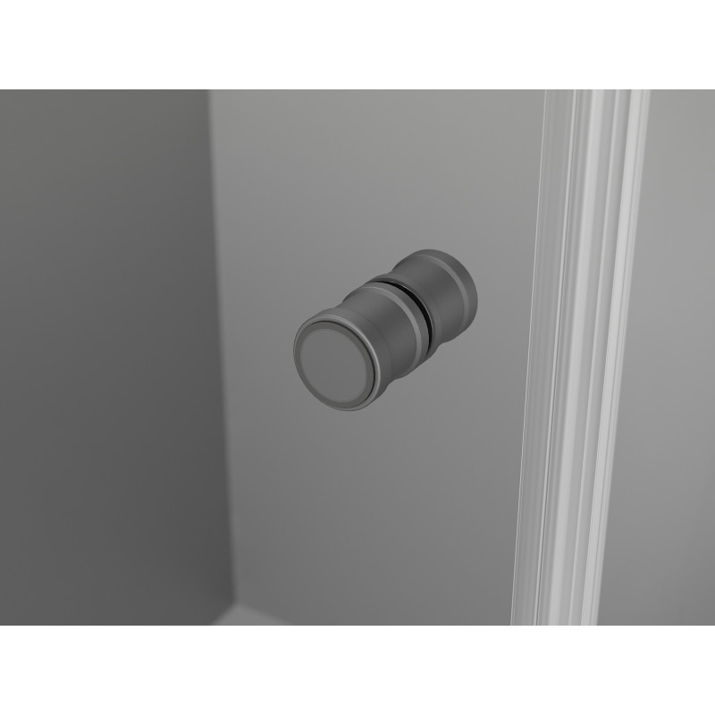 Mexen Mist-F skladacie sprchové dvere pravé 85 cm, priehľadné, gun metal - 8A6-085-000-95-00-P