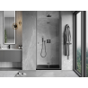 Mexen Mist-F skladacie sprchové dvere pravé 85 cm, priehľadné, gun metal - 8A6-085-000-95-00-P