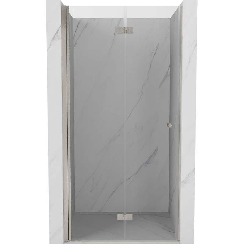Mexen Mist-F skladacie ľavé sprchové dvere 110 cm, transparentné, brúsený nikel - 8A6-110-000-97-00-L
