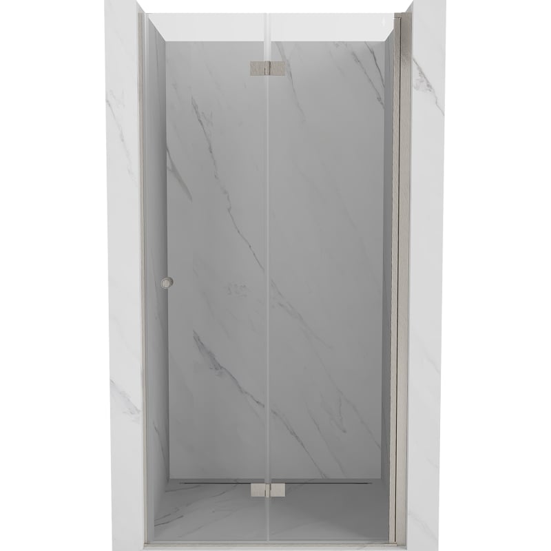 Mexen Mist-F sprchové dvere skladacie pravé 85 cm, priehľadné, brúsený nikel - 8A6-085-000-97-00-P