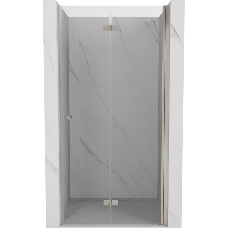 Mexen Mist-F sprchové dvere skladacie pravé 85 cm, priehľadné, brúsený nikel - 8A6-085-000-97-00-P