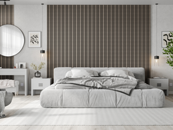 Mexen Lam-F stenové akustické lamely 275 x 30 cm, plsť 8 mm, technická dýha, Zlatý Dub - S105-275307-3015-003