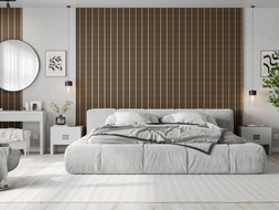 Mexen Lam-F stenové akustické lamely 275 x 30 cm, plsť 8 mm, technická dýha, Zlatý Dub - S105-275307-3015-003