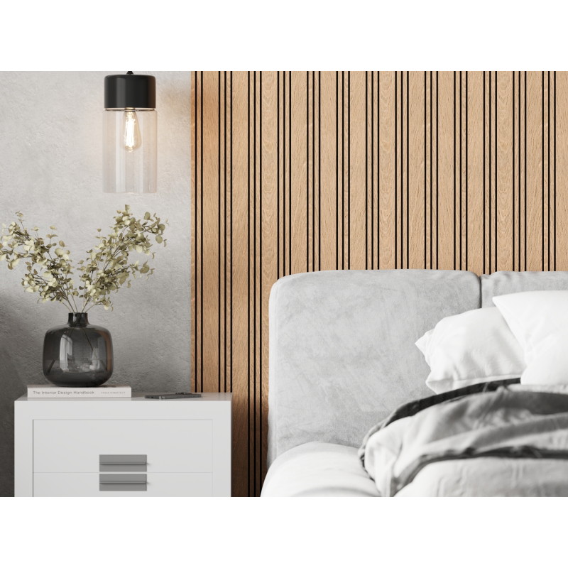Mexen Lam-F Nano 01 akustické stenové lamely 280 x 32,4 cm, plsť 5 mm, technická dyha, Bielený Dub - S108-280-01-040
