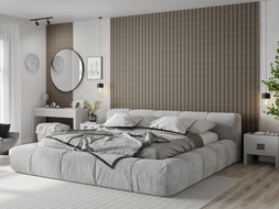 Mexen Lam-F stenové akustické lamely 275 x 30 cm, plsť 8 mm, technická dýha, Zlatý Dub - S105-275307-3015-003