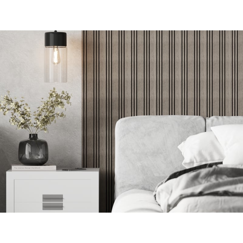 Mexen Lam-F Nano 01 akustické nástenné lamely 280 x 32,4 cm, plsť 5 mm, technická dýha, Šedý Dub - S108-280-01-043