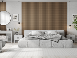 Mexen Lam-F Nano 01 akustické stenové lamely 280 x 32,4 cm, plsť 5 mm, technická dyha, Tmavý Orech - S108-280-01-044