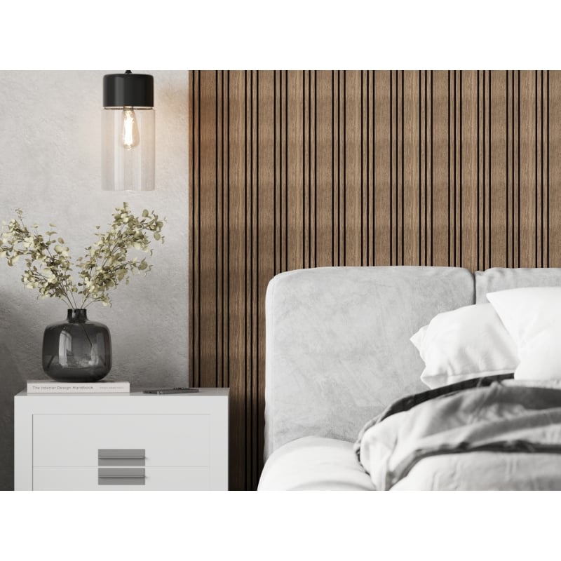 Mexen Lam-F Nano 01 akustické stenové lamely 280 x 32,4 cm, plsť 5 mm, technická dyha, Tmavý Orech - S108-280-01-044