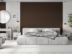 Mexen Lam-F Nano 01 akustické nástenné lišty 280 x 32,4 cm, plsť 5 mm, technická dýha, Dub Mocca - S108-280-01-045