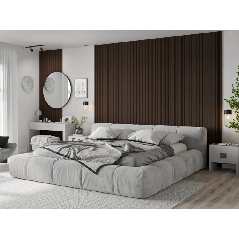 Mexen Lam-F Nano 01 akustické nástenné lišty 280 x 32,4 cm, plsť 5 mm, technická dýha, Dub Mocca - S108-280-01-045