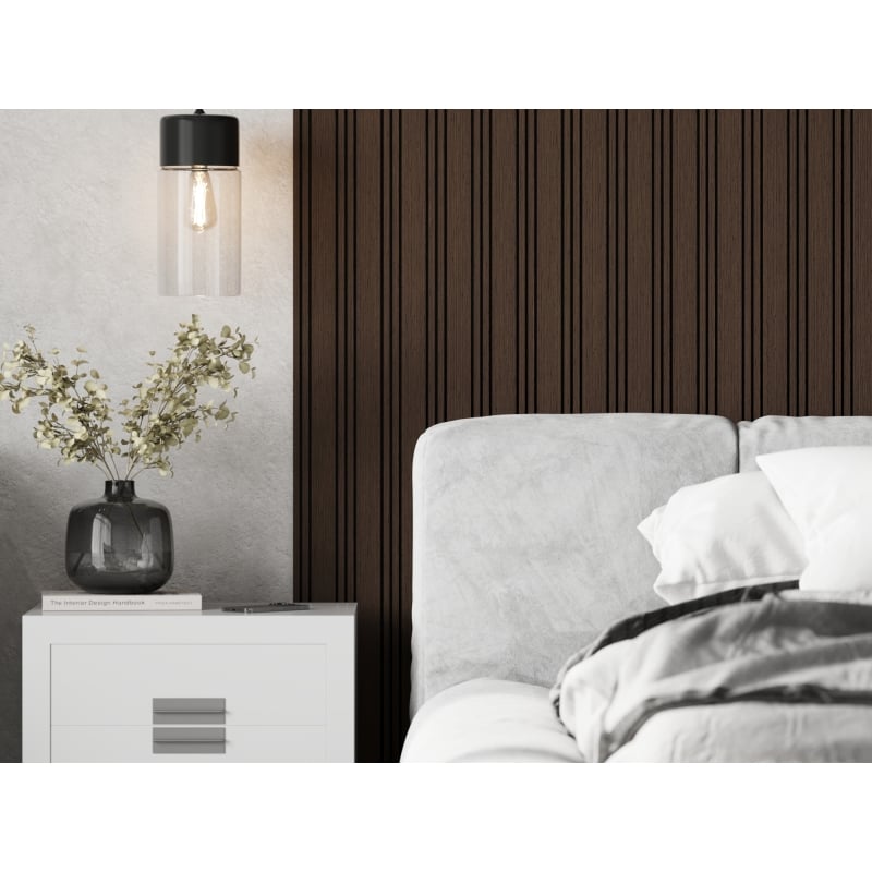 Mexen Lam-F Nano 01 akustické nástenné lišty 280 x 32,4 cm, plsť 5 mm, technická dýha, Dub Mocca - S108-280-01-045