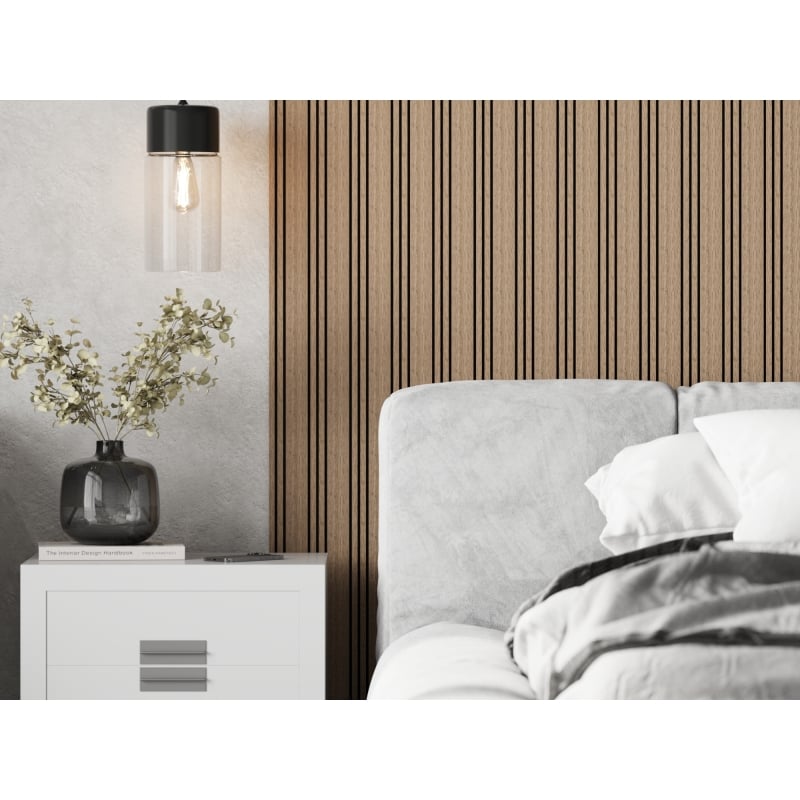 Mexen Lam-F Nano 01 akustické stenové lamely 280 x 32,4 cm, plsť 5 mm, technická dyha, Svetlý Orech - S108-280-01-047