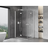 Mexen Mist-F Duo skladací sprchovací kút ľavý 95 x 70 cm, transparentný, biely - 8A6-095L-070P-20-00