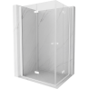 Mexen Mist-F Duo skladací sprchový kút ľavý 115 x 70 cm, transparentný, biely - 8A6-115L-070P-20-00