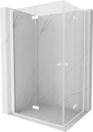Mexen Mist-F Duo skladacia ľavá sprchová kabína 85 x 80 cm, transparentná, biela - 8A6-085L-080P-20-00