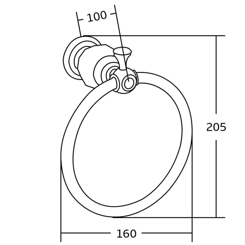 Mexen Estela vešiak na uterák, zlatý - 7011532-50