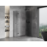 Mexen Mist-F Duo skladacia sprchová kabína pravá 70 x 75 cm, transparentná, kartáčovaná sivá - 8A6-070L-075P-66-00