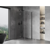 Mexen Mist-F Duo skladací sprchovací kút 90 x 90 cm, transparentný, brúsený gun gray - 8A6-090L-090P-66-00
