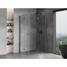Mexen Mist-F Duo skladací sprchovací kút pravý 70 x 105 cm, transparentný, brúsená šedá farba - 8A6-070L-105P-66-00