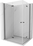 Mexen Mist-F Duo skladací sprchová kabína ľavá 120 x 90 cm, transparentná, gun metal - 8A6-120L-090P-95-00