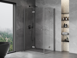 Mexen Mist-F Duo skladacia sprchová kabína ľavá 120 x 115 cm, priehľadná, gun metal - 8A6-120L-115P-95-00