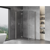 Mexen Mist-F Duo skladací sprchovací kút ľavý 105 x 95 cm, transparentný, brúsený nikel - 8A6-105L-095P-97-00