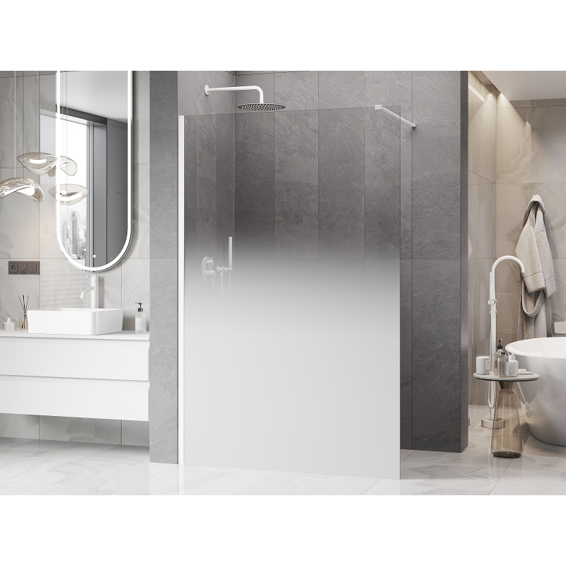 Mexen Kioto sprchová stena Walk-in 150 x 200 cm, biela ombre 8 mm, biela - 800-150-101-20-86