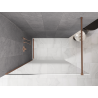 Mexen Kioto sprchová stena Walk-in 140 x 200 cm, ombre biela 8 mm, leštená meď - 800-140-101-65-86