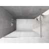 Mexen Kioto sprchová stena Walk-in 100 x 200 cm, biela ombre 8 mm, kartáčovaný nikel - 800-100-101-97-86