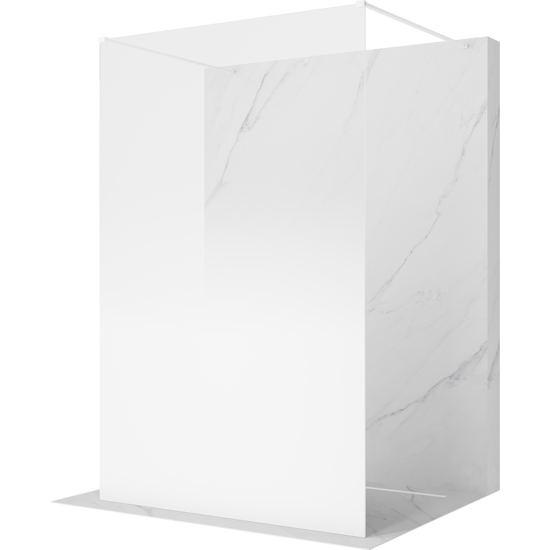 Mexen Kioto voľne stojaca sprchová stena 150 x 200 cm, ombre biela 8 mm, biela - 800-150-002-20-86