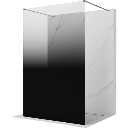 Mexen Kioto voľne stojaca sprchová stena 150 x 200 cm, čierne ombre 8 mm, gun metal - 800-150-002-95-76