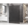 Mexen Kioto Sprchová stena Walk-in 130 x 200 cm, crackle grafit 12 mm, chróm - 800-130-101-01-44-X
