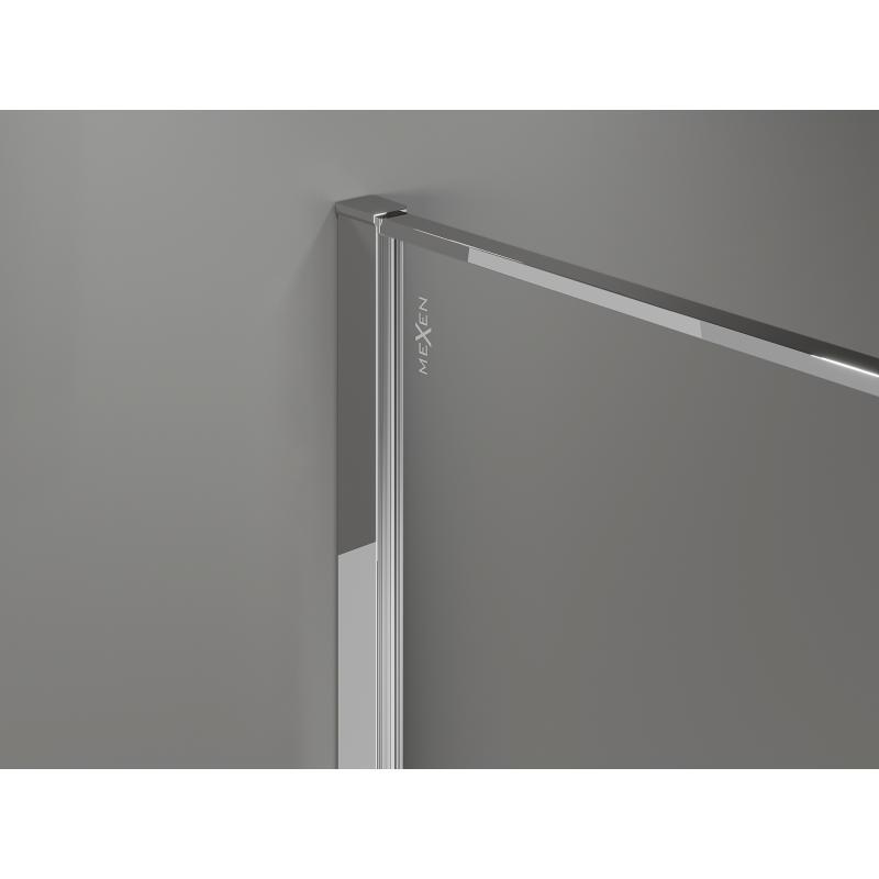 Mexen Kioto sprchová stena Walk-in 70 x 200 cm, crackle grafit 12 mm, chróm - 800-070-101-01-44-X