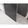 Mexen Kioto sprchová stena Walk-in 160 x 200 cm, crackle grafit 12 mm, biela - 800-160-101-20-44-X
